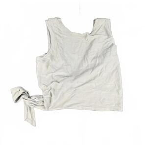 CALIA Ribbed Side Tie Tank Top Sage Green Size L NWT